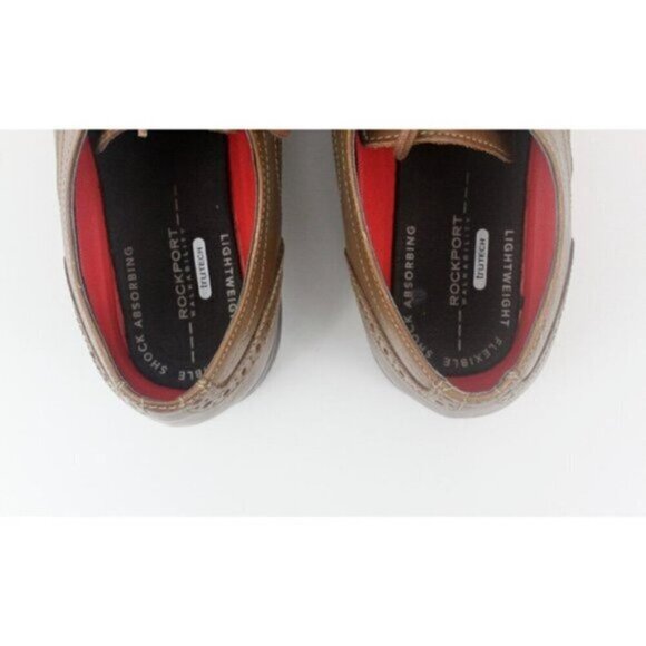 Rockport Men Shoes Style Purpose Cap Toe Oxford M77066 Leather Brown Sz 9.5 W - Picture 5 of 16